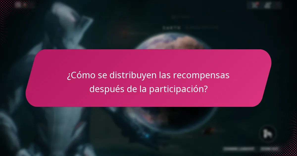 ¿Cómo se distribuyen las recompensas después de la participación?